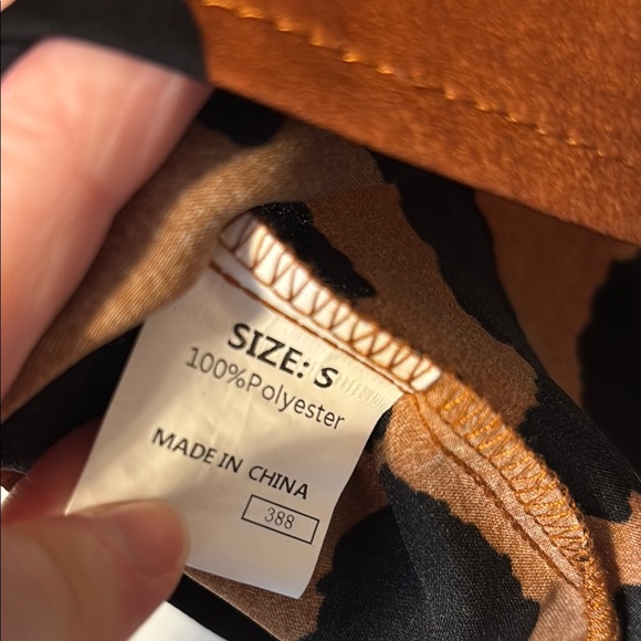 Magnolia Ruffled Brown Mandarin Collar Blouse - Picture 6 of 6